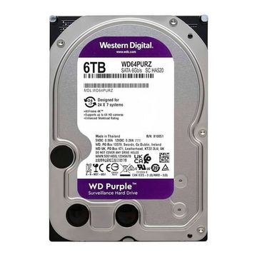 Hard Disk CFTV 6.0 TB Sata 3 Western Digital Purple 5400 RPM - WD64PURZ