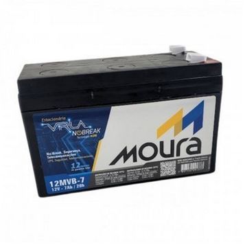 Bateria Selada para Alarmes e No-Breaks 7,0 Ah 12 Volts Moura - 12MVA-7 - 12MVB-7