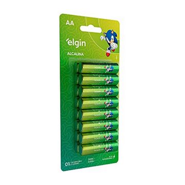 Pilha Alcalina AA Elgin - 82351 - Blister com 16 Pilhas