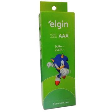 Pilha Alcalina AAA Elgin - 82348 - Caixa com 24 Pilhas