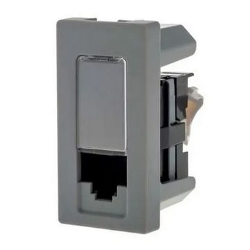 Tomada para RJ45 Cat.5e Lcs² Módulo Embutir Pial Plus I Legrand Cinza - 615045CZ - Autodecapáveis