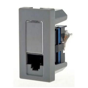 Tomada para RJ45 Cat.6 Lcs² Módulo Embutir Pial Plus I Legrand Cinza - 615047CZ - Autodecapáveis