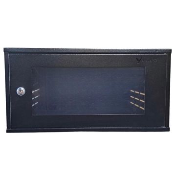 Mini-Rack Parede 5U x 470mm 19POL Preto Fibra Metal - MR05470S-SINOP-03