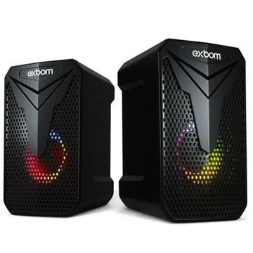 Caixa de Som RGB Exbom 2.0 Canais 6,0W Preto USB - 3861 - CS-C54