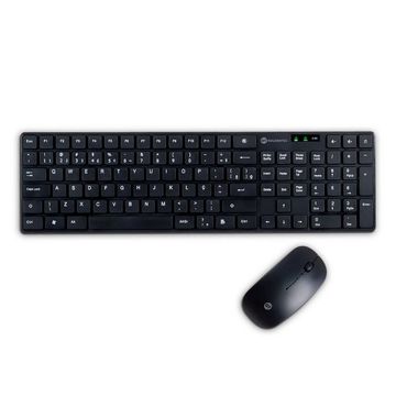 Kit Teclado + Mouse sem Fio Goldentec Preto - COMPACT 2 - 46351-SINOP-03