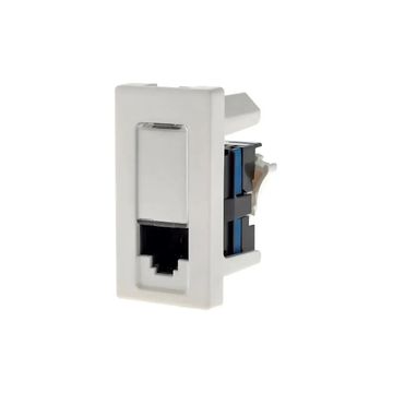 Tomada para RJ45 Cat.5e Lcs² Módulo Embutir Pial Plus+ I Legrand Branco - 615045BC - Autodecapáveis