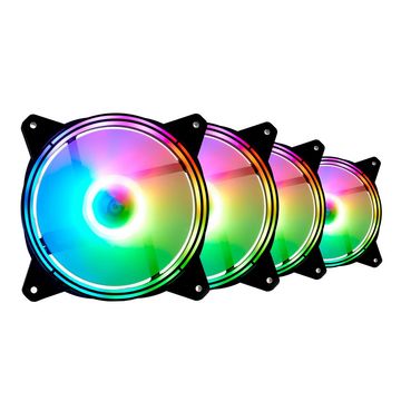 Kit Cooler Colorful com 4 Fans ARGB Liketec 120x120x25mm com Controle e Controladora - 2126