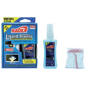 Limpa Telas e Monitores 60ml Liquid Tronic com Flanela Radex - 245