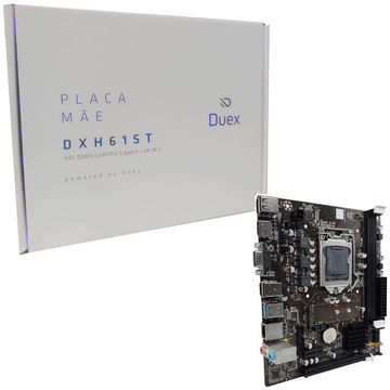 Placa Mãe Duex DX H61ST Box para Intel LGA 1155 Memória DDR3 Som Video e Rede