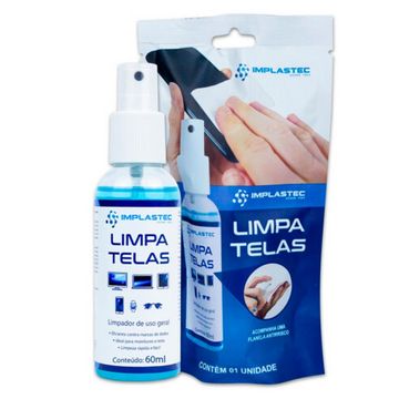 Limpa Tela para Monitores, Notebook e Lcd 60ml Acompanha Flanela - Implastec - PALT0030CX-SINOP-03