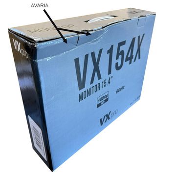 Monitor Duex VX 154Z Pro / VX154G Pro Tela 15.4 LED Preto VGA/HDMI - CAIXA AVARIADA