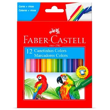 Canetinha Hidrocor 12 Cores - Faber Castell - 150112CZF