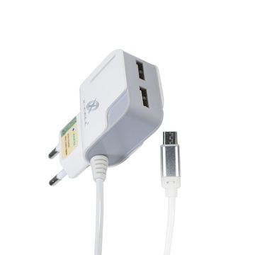 Carregador de Celular Parede com 2 Portas USB Ultra Rápido 3.1A  Bivolt com Cabo TYPE-C - X-Cell