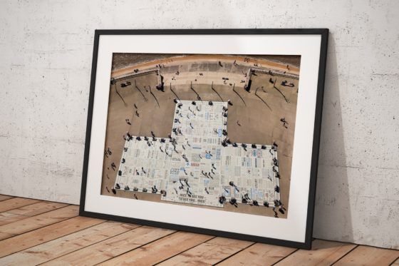 Blackpool Comedy Carpet Photography Print In Black Frame