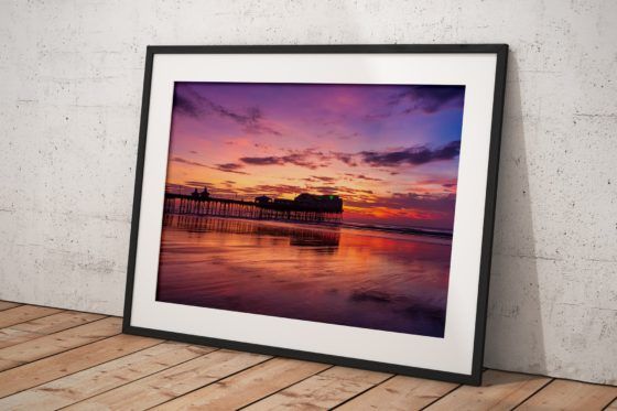 Blackpool North Pier Photography Print In Black Frame