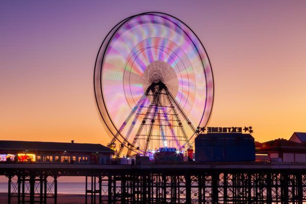 Blackpool Central Pier Wheel Photography Print