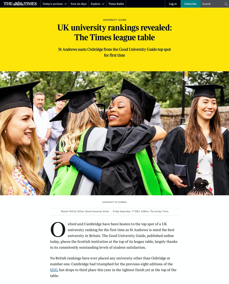 The Sunday Times Good University Guide 2021 Higher Education Photography Feature By Yannick Dixon