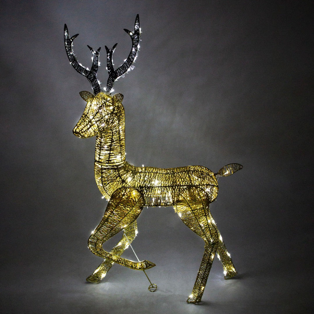 Alle Produkte :: Rentier Hirsch 1,2m Reh 61cm Kitz Familie LED Beleuchtung Weihnachtsdeko kaltweiß Dekoration beleuchtet Zeitschaltuhr Advent Weihnachten Weihnachtsbeleuchtung Timer Außen Gartendeko