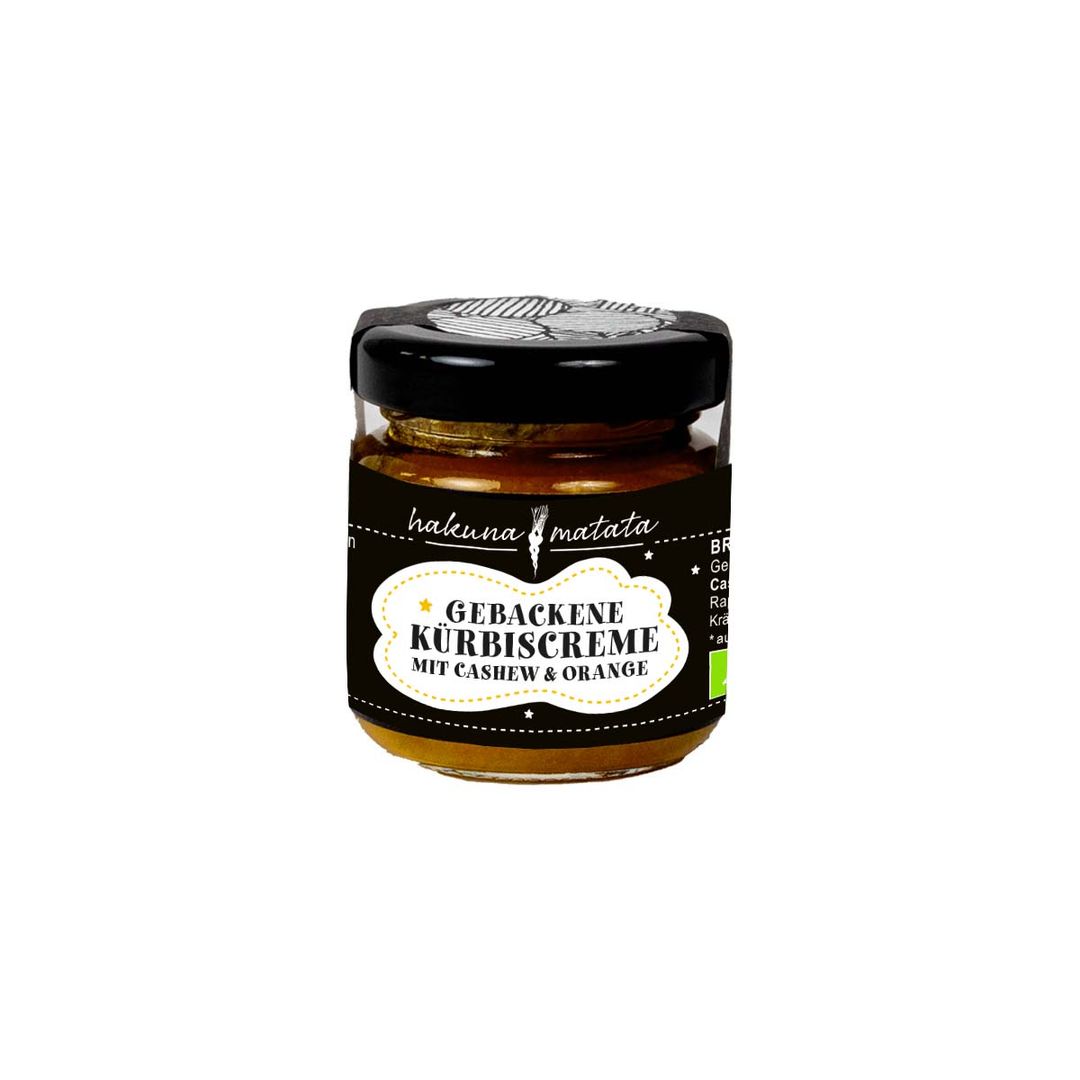 Bio Gebackene Kürbiscreme mit Cashews & Orange Mini