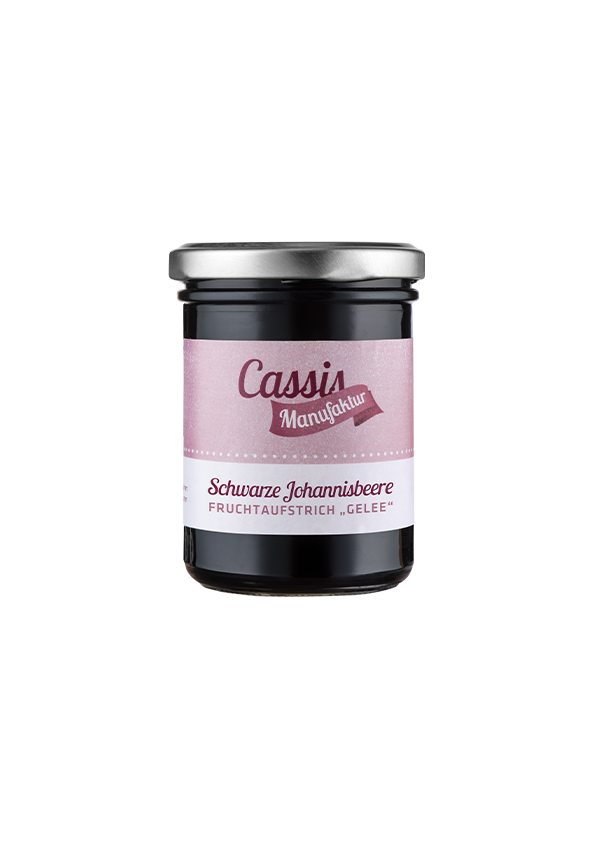 Schwarze Johannisbeere Fruchtaufstrich aus Saft (Gelee)