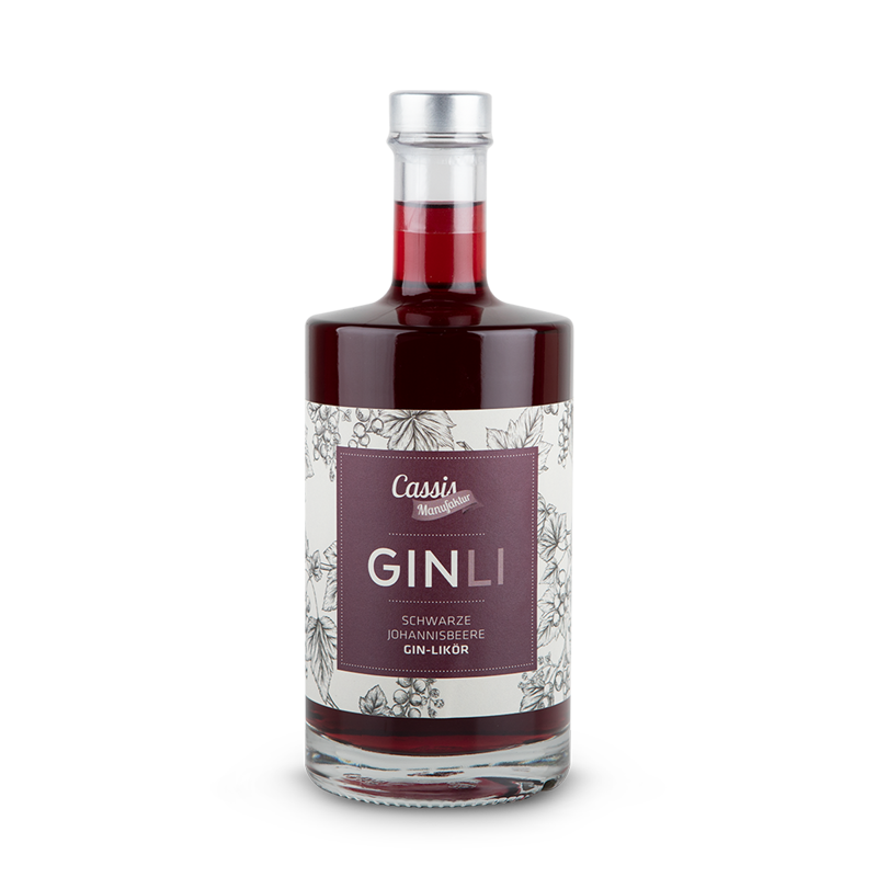 GINLI - Schwarzer Johannisbeer-Gin-Likör, 0,5l (20% Vol.)