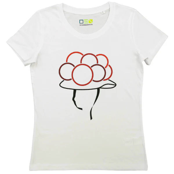T-Shirt Erwachsene Damen in weiß mit Bollenhut-Motiv