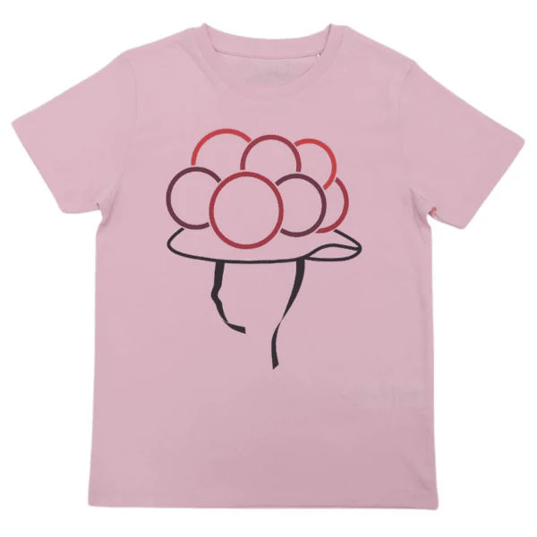T-Shirt Kinder Mädchen in rosa mit Bollenhut-Motiv