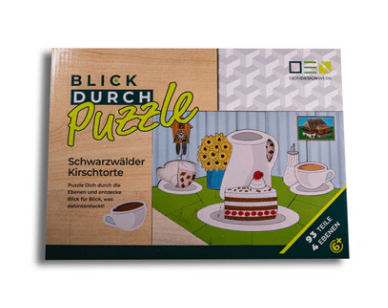 Blick-Durch-Puzzle: Schwarzwälder Kirschtorte