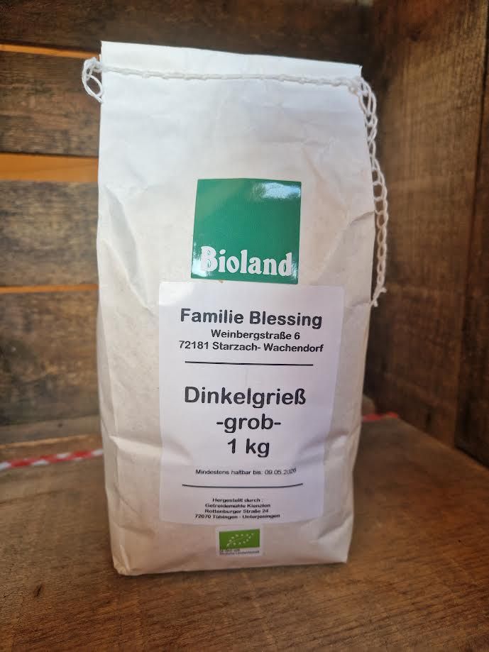 Dinkelgrieß, grob - 1,0 kg