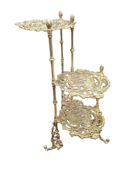 Alle Produkte :: Beistelltisch Blumenstnder Messing 72x47 Zieretagere  jugendstil Pflanzenstnder