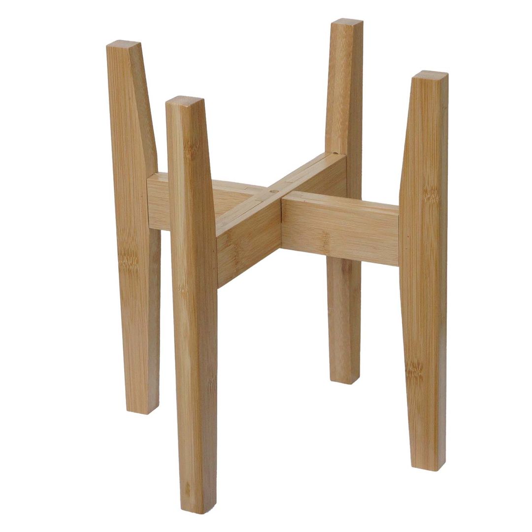 Alle Produkte :: Bambus Pflanzenstnder HWC-Q31, Blumenstnder  Blumentopfstnder Blumenhalter, verstellbar 30x27-37cm ~ natur