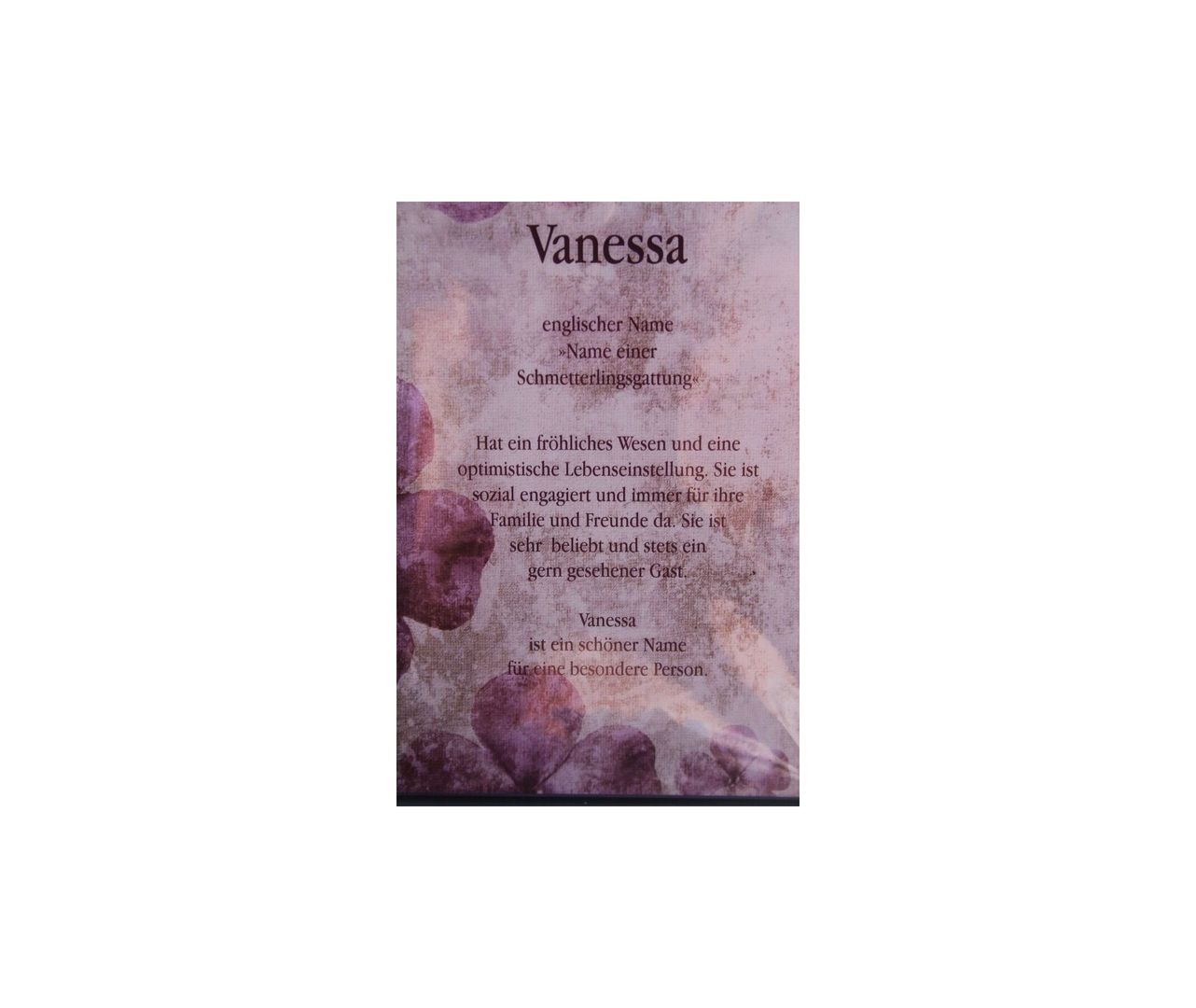 Alle Produkte Vanessa, Namenskarte Vanessa, Geburtstagskarte Vanessa