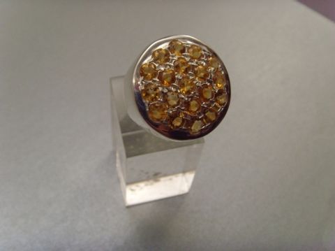 Citrin-Ring / 925'er Silber
