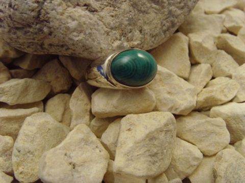 Malachit-Ring / 925'er Silber