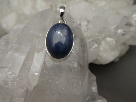 Kyanit Anhänger - Oval - 925'er Silber