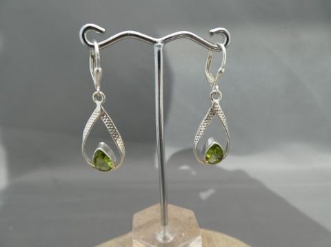 Ohrhänger Peridot - 925'er Silber