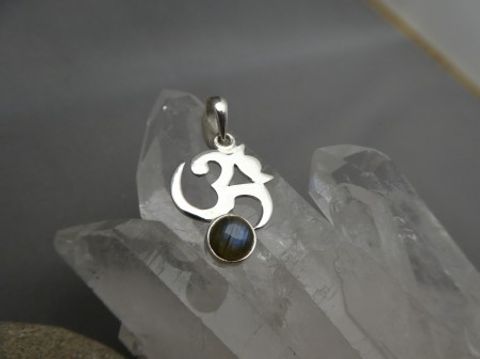 OM / Labaradorit - Anhänger / 925'er Silber