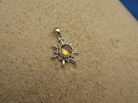 Inka Sonne / 925 er Silber / Citrin