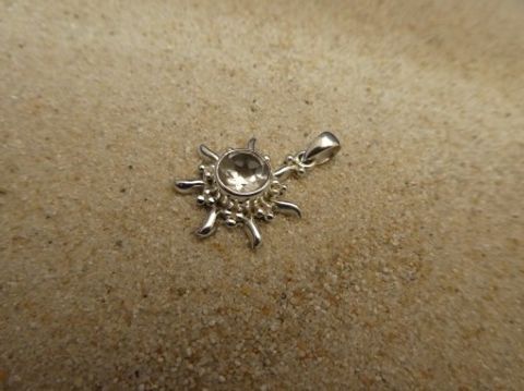 Inka Sonne / 925 er Silber / Bergkristall