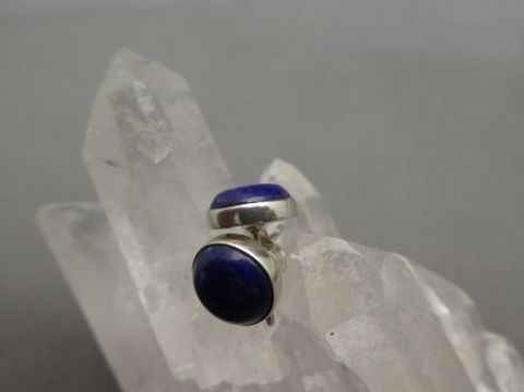Lapislazuli Orstecker / 925'er Silber / rund