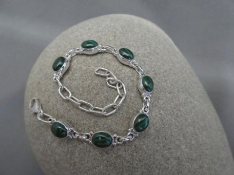 Armband - Malachit - 925'er Silber