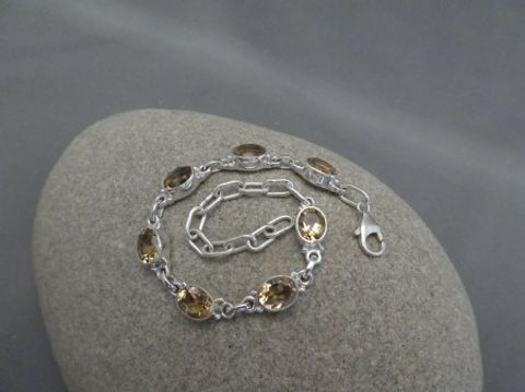 Citrin - Armband / 925'er Silber