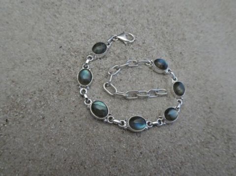 Labradorit Armband / 925'er Silber