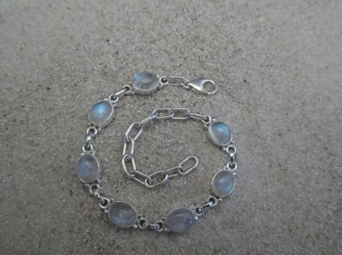 Mondstein Armband / 925'er Silber