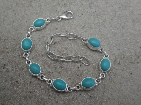 Arizona-Türkis Armband / 925'er Silber