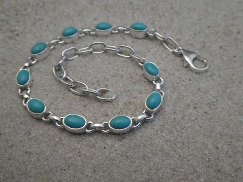 Arizona-Türkis Armband / 925'er Silber