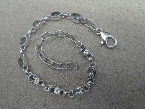 Aquamarin Armband / 925'er Silber