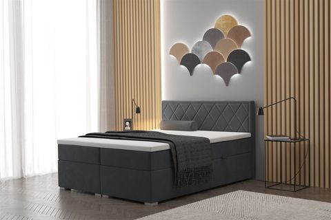 Boxspringbett Schlafzimmerbett RAMIRO 120x220cm in div. Farbvarianten