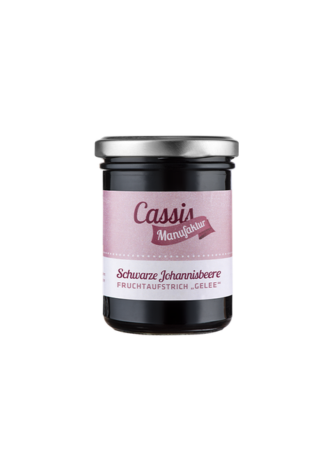 Schwarze Johannisbeere Fruchtaufstrich aus Saft (Gelee)