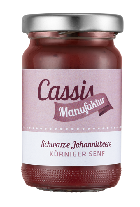 Schwarzer Johannisbeer Senf (körnig)